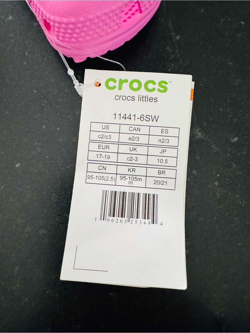 CROCS Kids Hot Pink Classic Clogs with Heel Strap - Picture 6 of 9